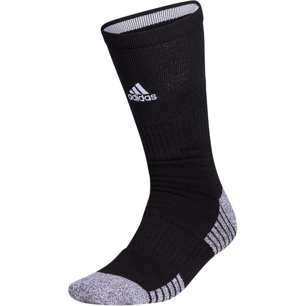 imageadidas 5Star Football Crew Socks for Mens and Womens Sports Soccer Volleyball 1PackBlackWhite