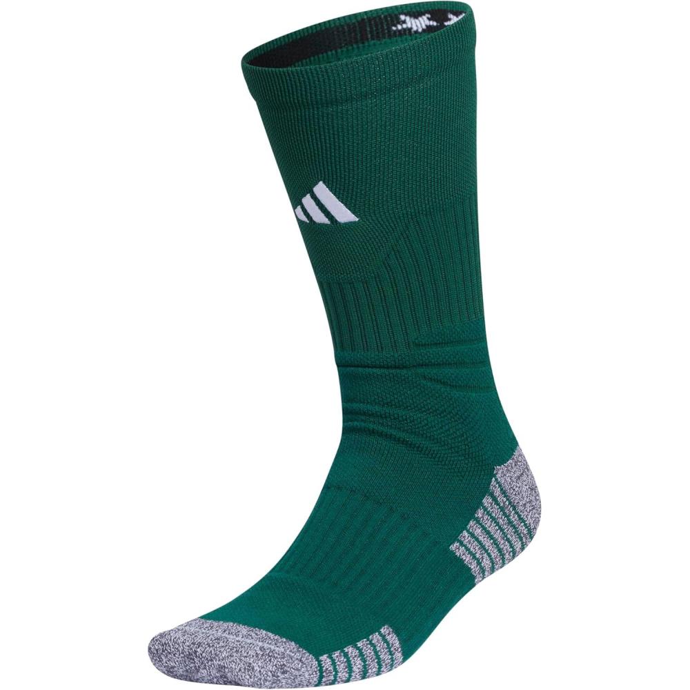 imageadidas 5Star Football Crew Socks for Mens and Womens Sports Soccer Volleyball 1PackDark GreenWhite20