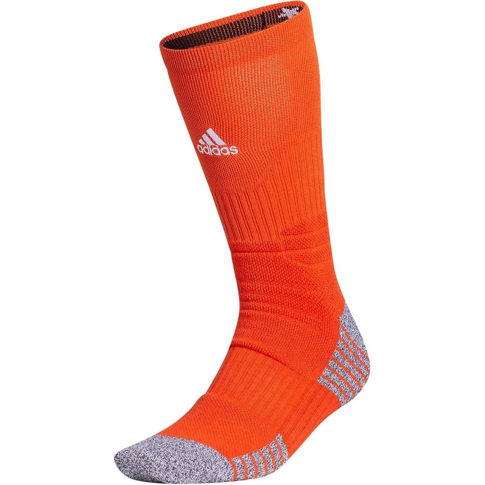 imageadidas 5Star Football Crew Socks for Mens and Womens Sports Soccer Volleyball 1PackOrangeWhite