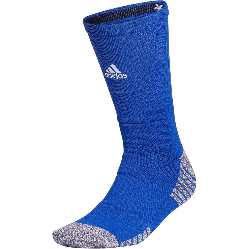 imageadidas 5Star Football Crew Socks for Mens and Womens Sports Soccer Volleyball 1PackRoyal BlueWhite