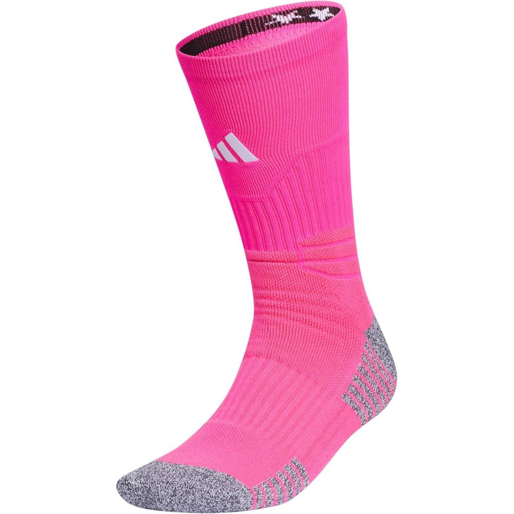 imageadidas 5Star Football Crew Socks for Mens and Womens Sports Soccer Volleyball 1PackShock PinkWhite20