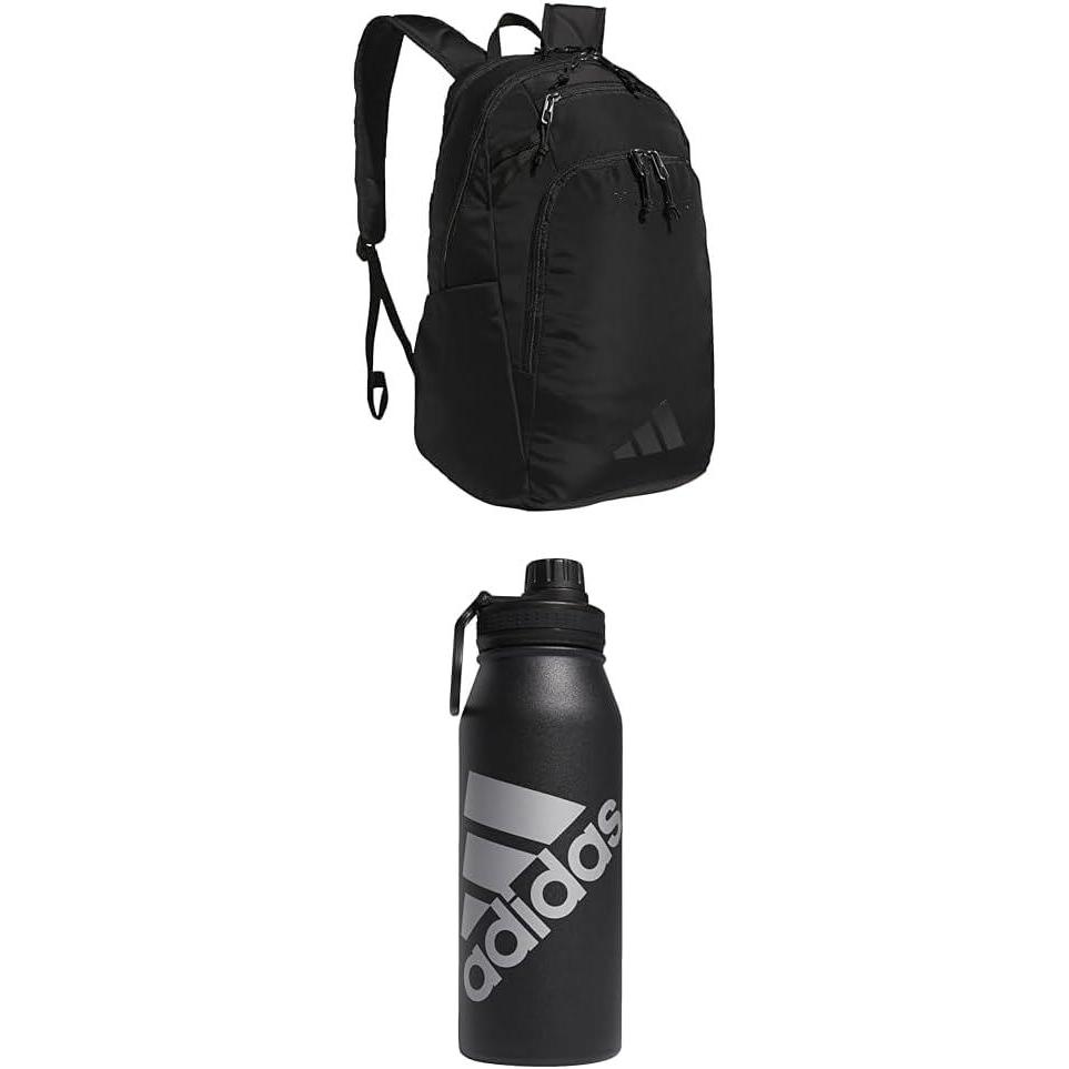 imageadidas Defender 5 Team Sports Backpack 33L Durable Large Athletic Gym Laptop Travel Bag Power RedWhite One SizeBlackBlack  BlackSilver Metallic