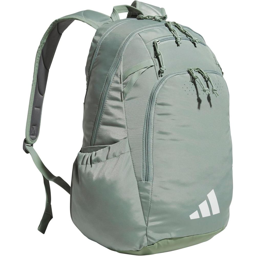 imageadidas Defender 5 Team Sports Backpack 33L Durable Large Athletic Gym Laptop Travel Bag Power RedWhite One SizeSilver GreenWhite