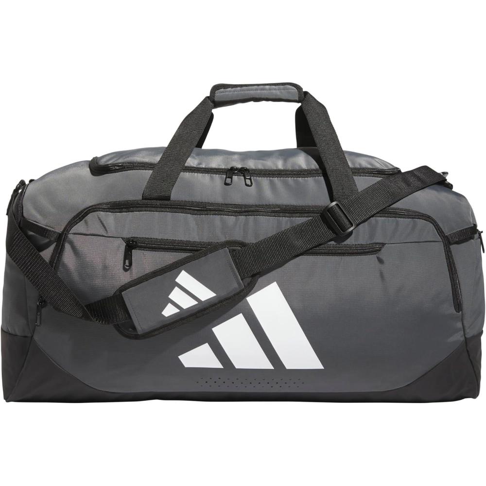 imageadidas Defender 50 Duffel Bag  Durable for Sports Gym ampamp TravelTeam Dark Grey