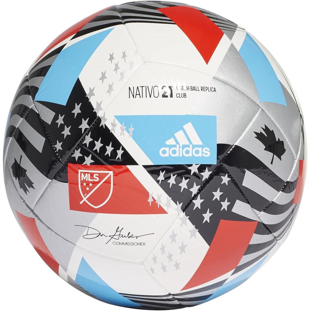 imageadidas MLS Club Soccer Ball WhiteBlackSilver MetallicPantone 5