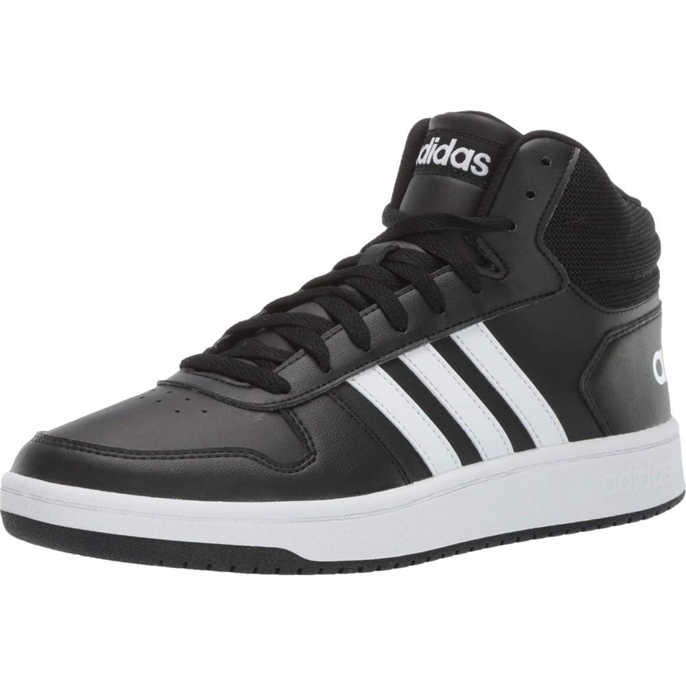 imageadidas Mens Hoops 20 MidBlackWhiteBlack