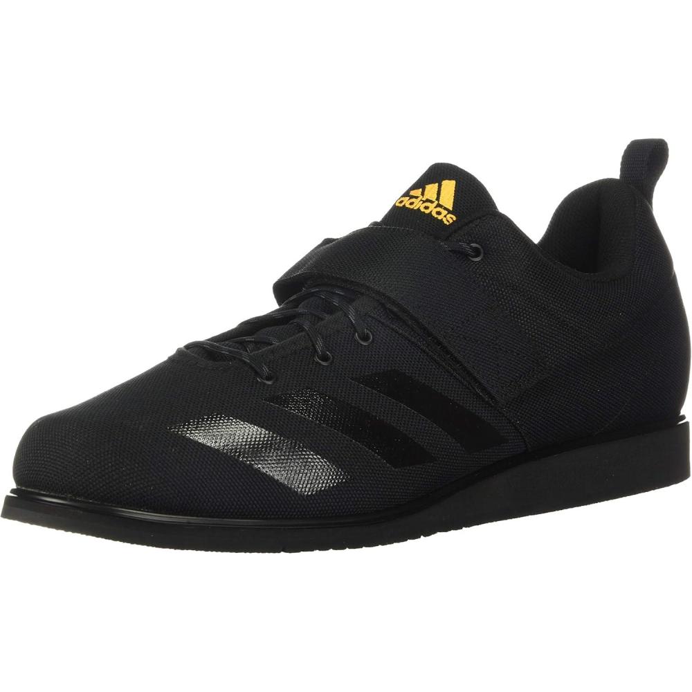 imageadidas Mens Powerlift 4 Weightlifting ShoeBlackBlackSolar Gold