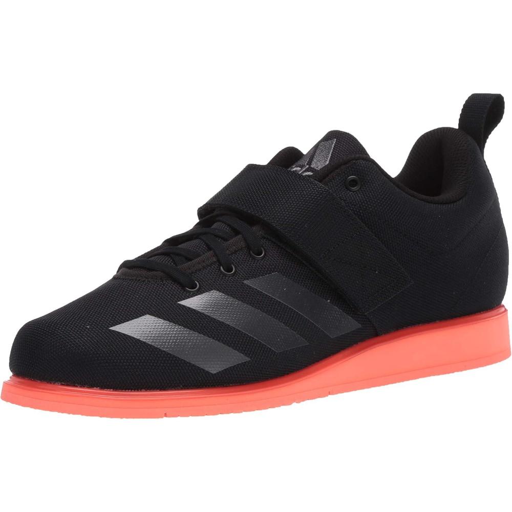 imageadidas Mens Powerlift 4 Weightlifting ShoeCore BlackNight MetSignal Coral