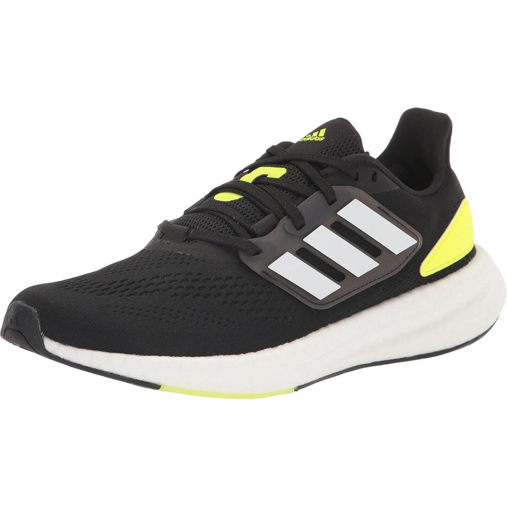 imageadidas Mens Pureboost 22 ShoesBlackWhiteSolar Yellow