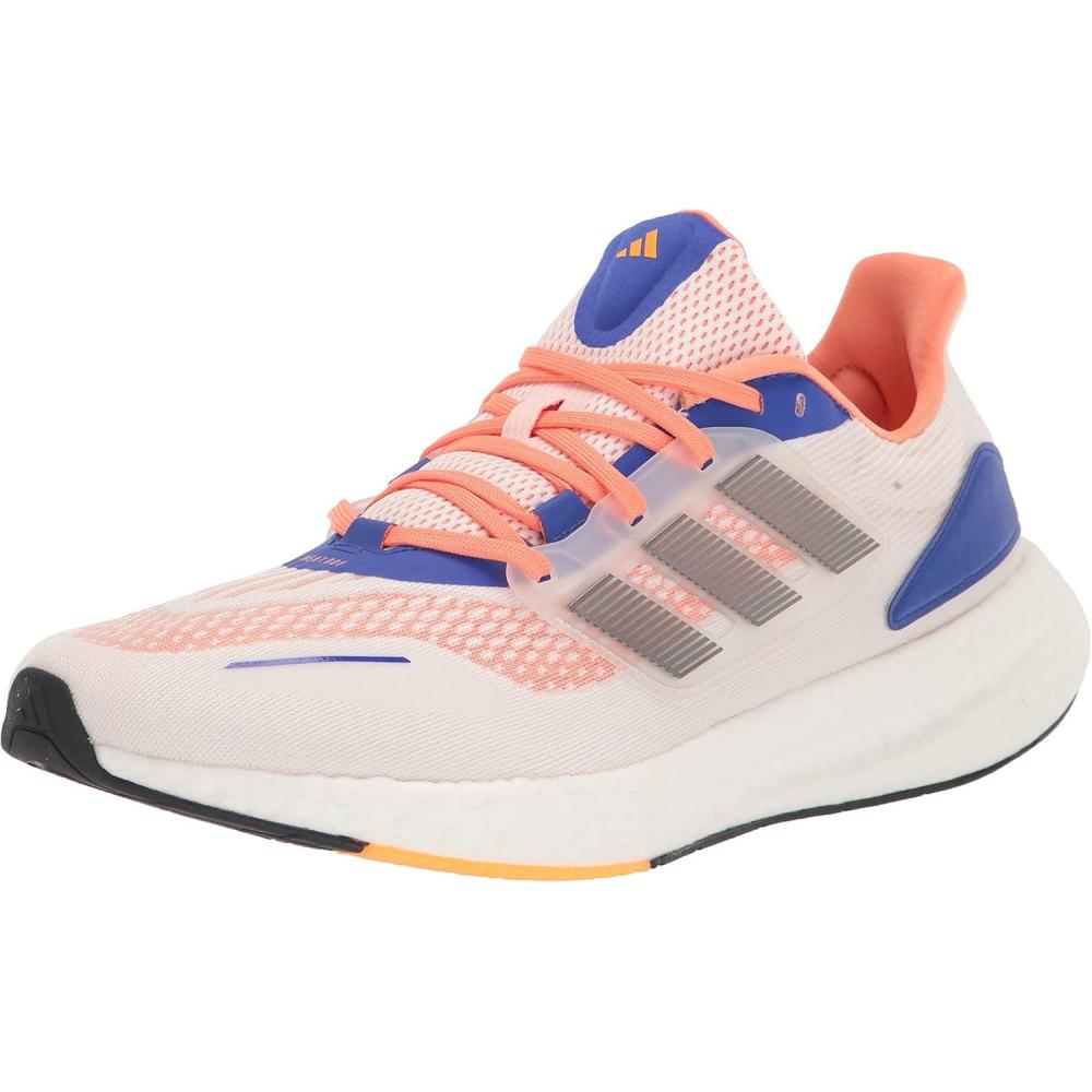 imageadidas Mens Pureboost 22 ShoesWhiteNight Metallic Heatrdy