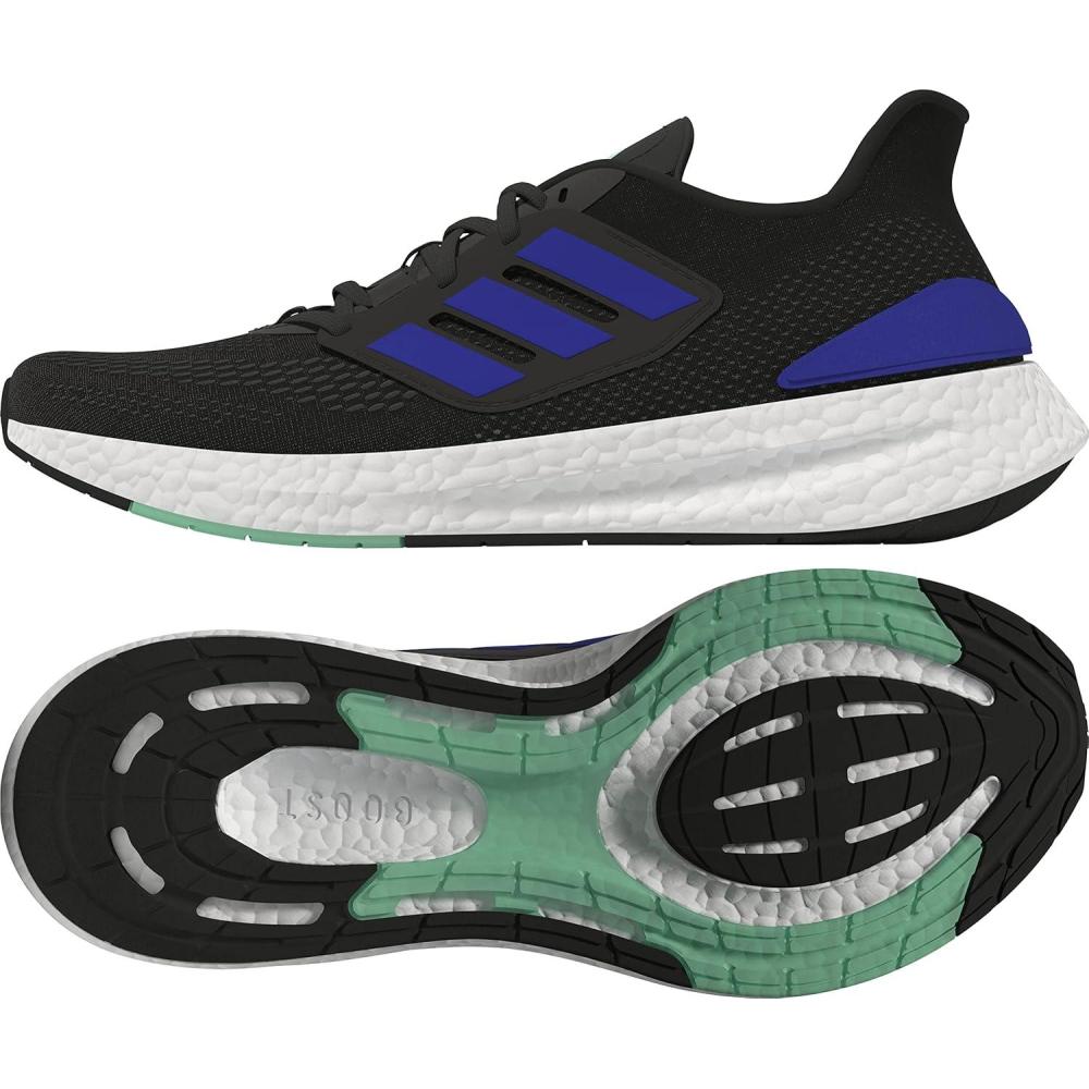 imageadidas Mens Questar Running ShoeCore Black Lucid Blue Cloud White