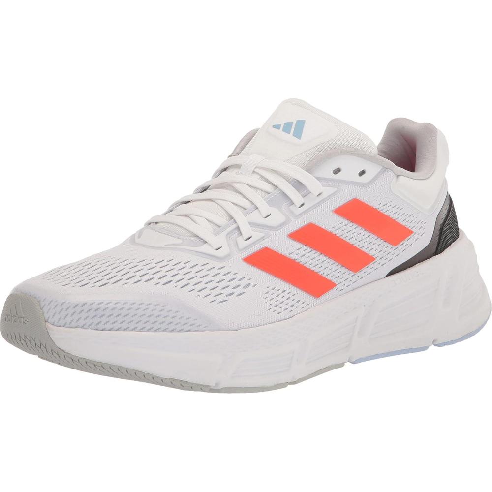 imageadidas Mens Questar Running ShoeWhiteSolar RedBlack