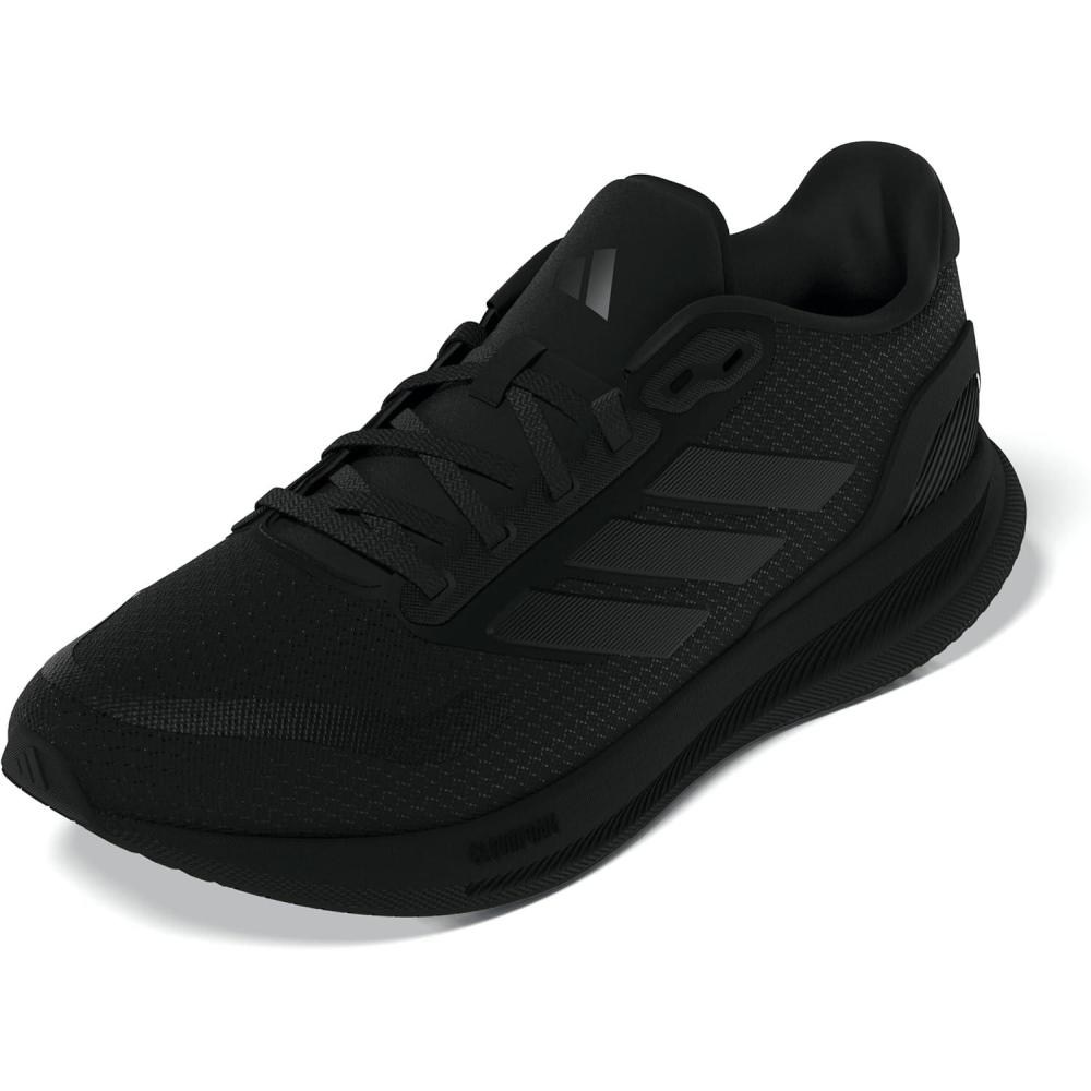 imageadidas Mens Run Falcon 5 SneakerBlackBlackWhite