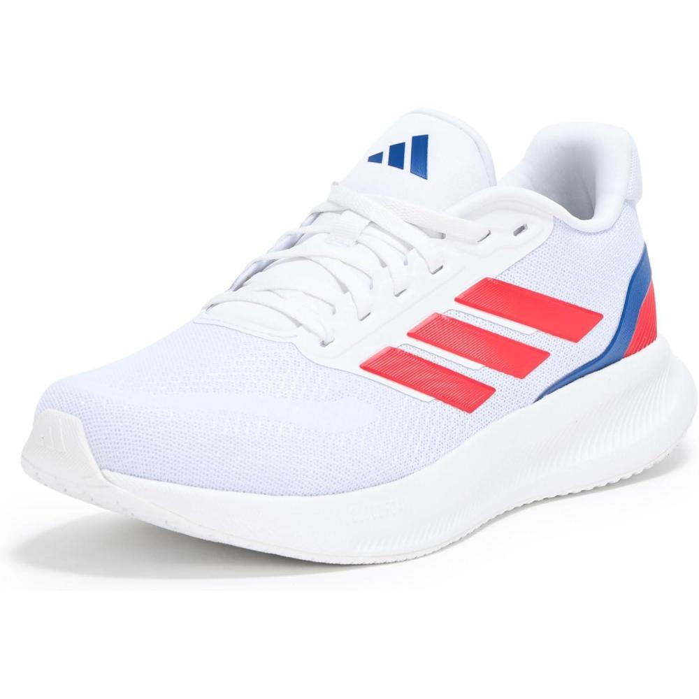 imageadidas Mens Run Falcon 5 SneakerWhiteSemi Lucid RedBlack