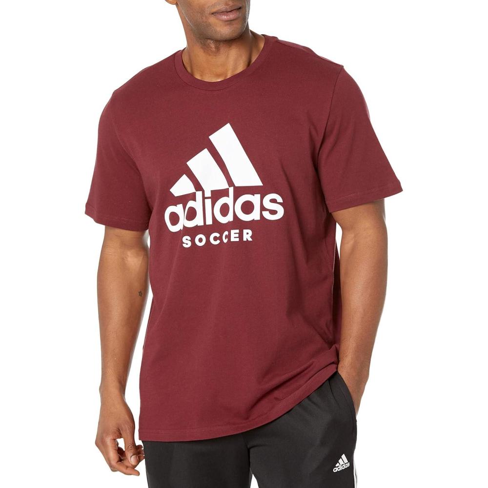 imageadidas Mens Soccer Logo TeeShadow Red