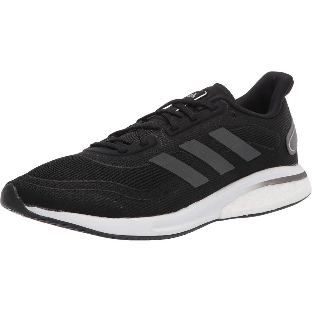 imageadidas Mens Supernova  ShoesBlackGreySilver Metallic