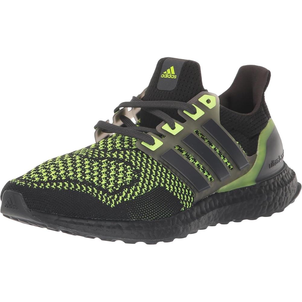 imageadidas Mens Ultraboost 10 Running ShoeBlackCarbonLucid Lemon