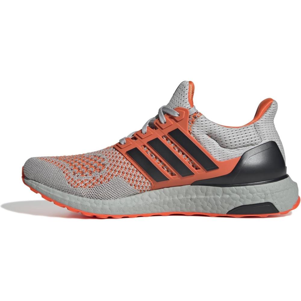 imageadidas Mens Ultraboost 10 Running ShoeBlackImpact OrangeGrey