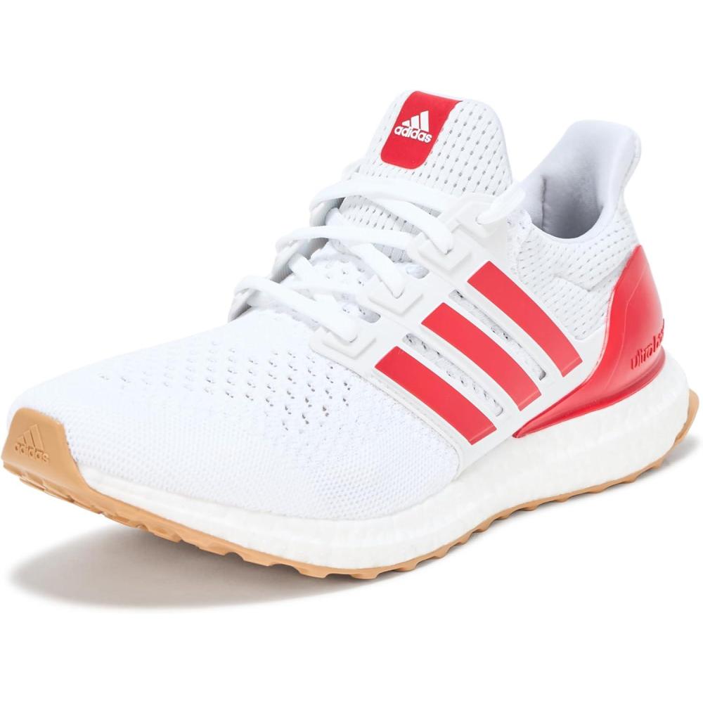 imageadidas Mens Ultraboost 10 Running ShoeWhiteBetter ScarletGum