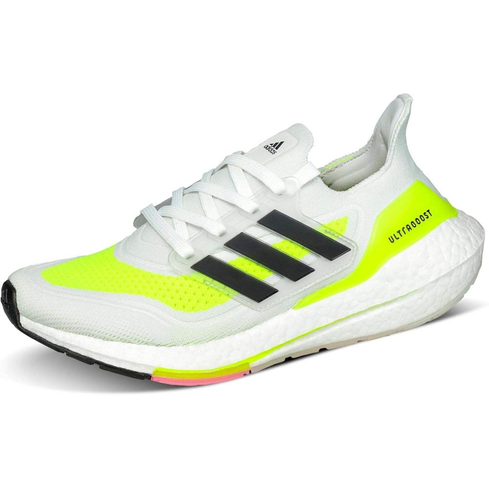 imageadidas Mens Ultraboost 21 ShoesFtwr White Black Solar Yellow
