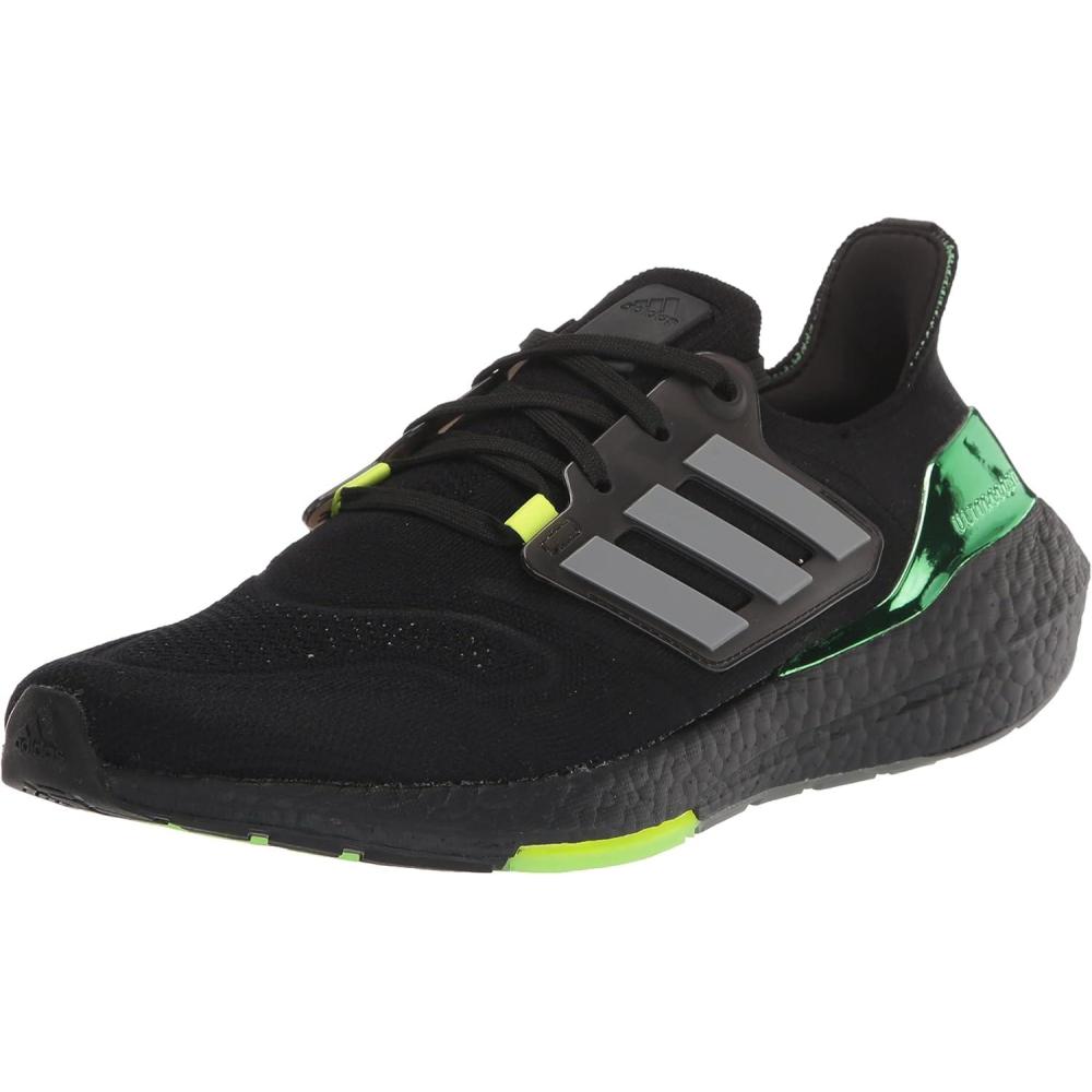 imageadidas Mens Ultraboost 22 HeatRdy Running ShoesBlackIron MetallicBeam Green