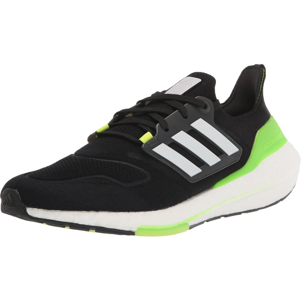 imageadidas Mens Ultraboost 22 HeatRdy Running ShoesBlackWhiteSolar Green