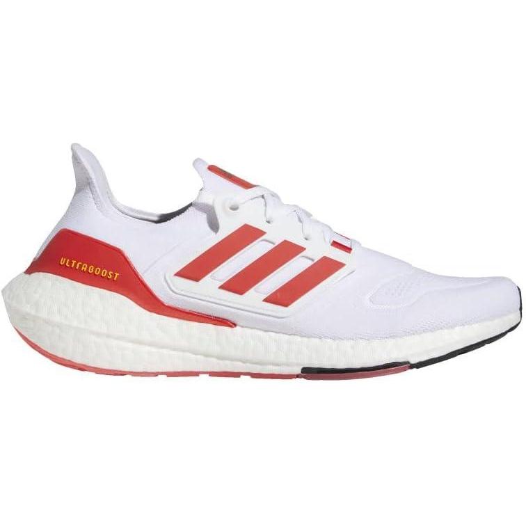 imageadidas Mens Ultraboost 22 HeatRdy Running ShoesCloud WhiteVivid RedBeam Yellow