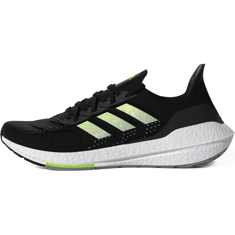 imageadidas Mens Ultraboost 22 HeatRdy Running ShoesCore BlackSolar YellowCloud White