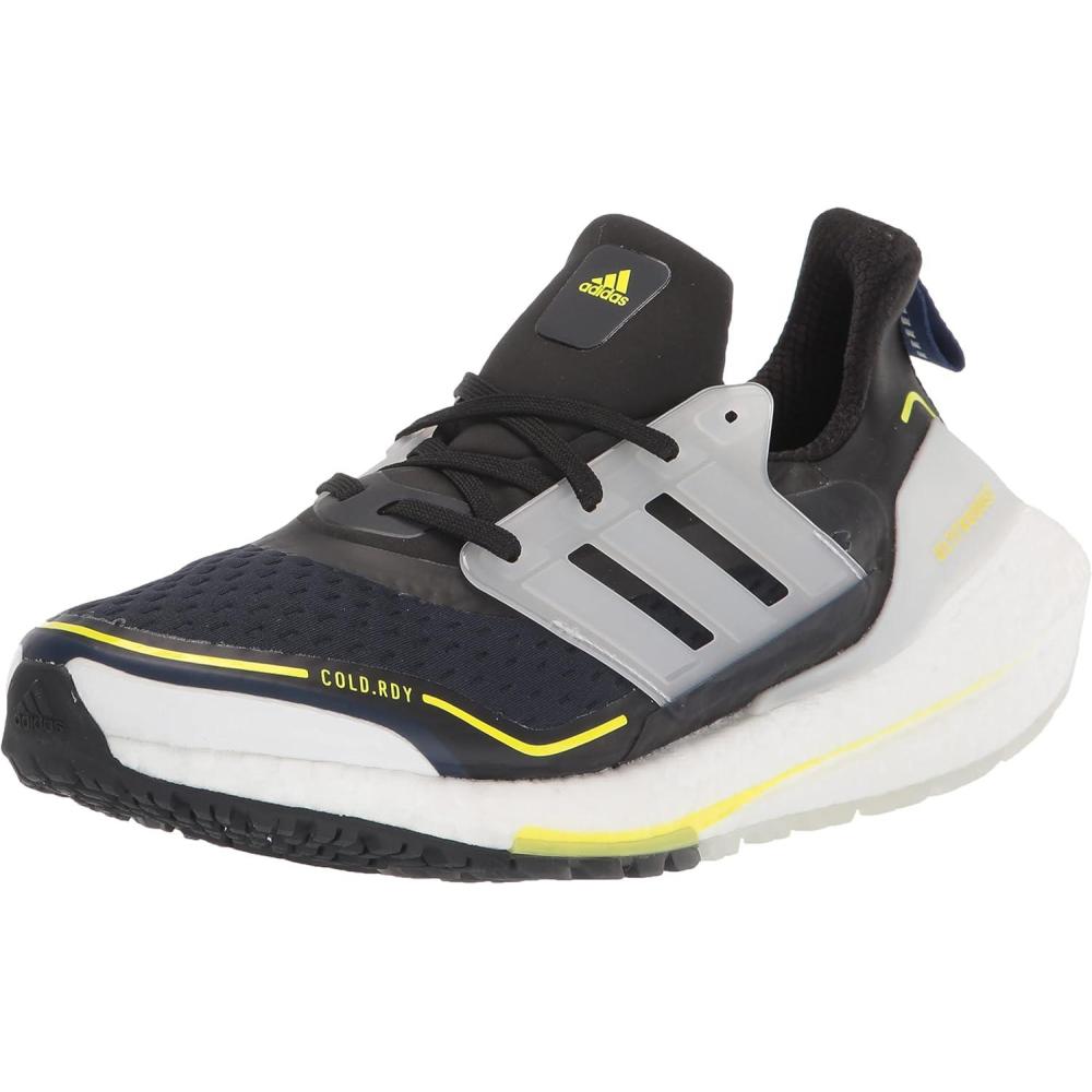 imageadidas Mens Ultraboost21 Running ShoesLegend InkCrystal WhiteAcid Yellow