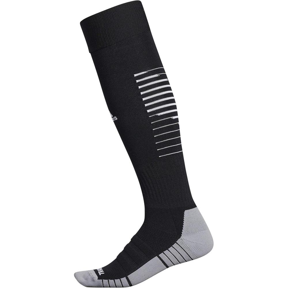 imageadidas Team Speed 2 Soccer Socks for Boys Girls Men and Women 1PairBlackWhiteLight Onix Grey