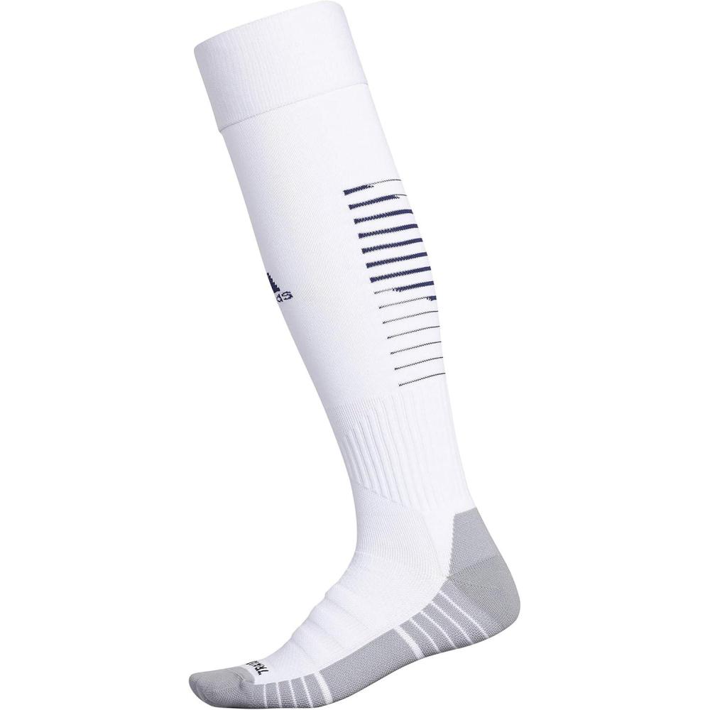 imageadidas Team Speed 2 Soccer Socks for Boys Girls Men and Women 1PairWhiteTeam Navy BlueLight Onix Grey