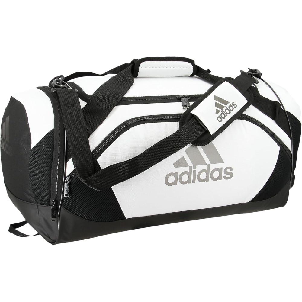 imageadidas Unisex Team Issue Sports Duffel Bag for Men and WomenWhite
