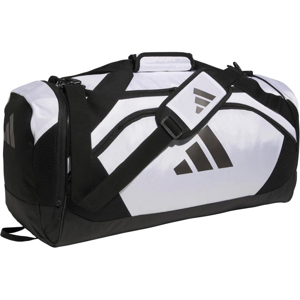imageadidas Unisex Team Issue Sports Duffel Bag for Men and WomenWhiteBlack2