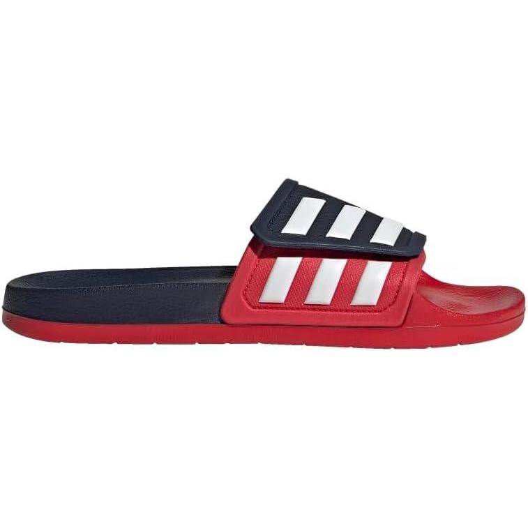 imageadidas UnisexAdult Adilette SlidesCollegiate NavyWhiteScarlet Tnd