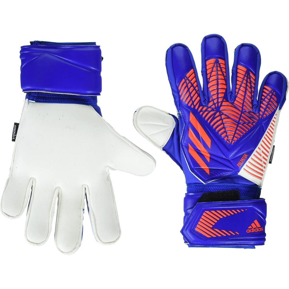 imageadidas UnisexAdult Match Fingersave Predator Goalie GlovesHiRes BlueTurboCore White