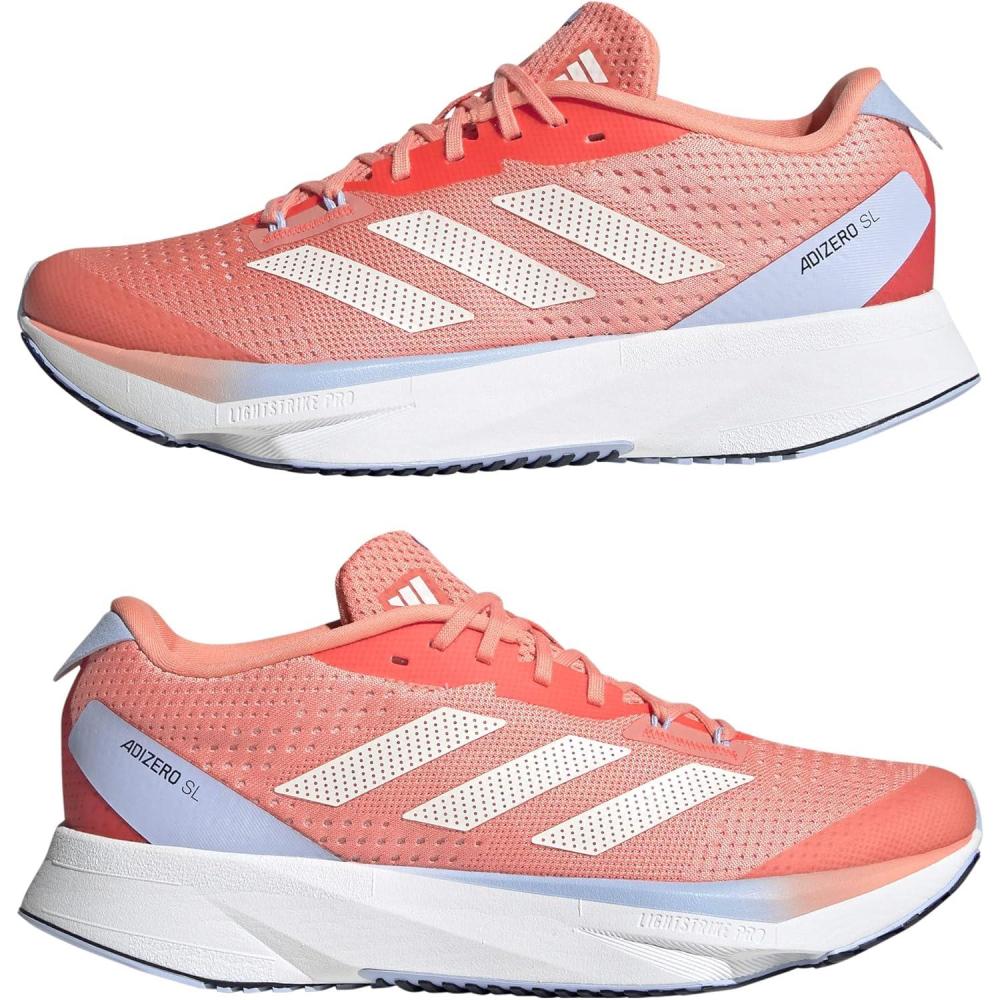 imageadidas Womens Adizero Sl Running ShoesCoral FusionWhite TintSolar Red Hq1340