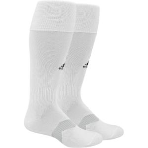 Adult Metro V Soccer Socks by adidas(White/ Black/ Clear Grey/4)