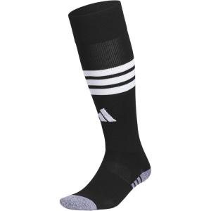 adidas 3-Stripe Hoop Soccer Socks (1-Pair) with Arch Compression for a Secure Fit(Black 2/White)