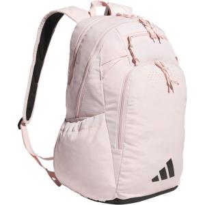 adidas Defender 5 Team Sports Backpack (33L) Durable Large Athletic Gym Laptop Travel Bag, Power Red/White, One Size(Sandy Pink/Black/Grey Two)