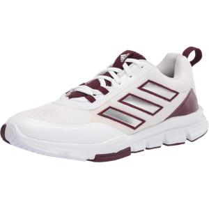adidas Men’s Speed Trainer 5 Baseball Shoe(White/Silver Metallic/Team Maroon)