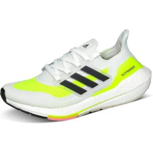 adidas Men’s Ultraboost 21 Shoes(Ftwr White Black Solar Yellow)