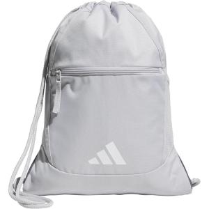 adidas Stadium Sackpack – Small Drawstring Bag for Sports & Gym, Black, One Size(Team Light Grey/White)