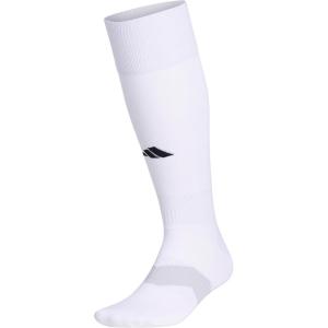 adidas Unisex Metro Soccer Socks for Men, Women, Youth, Boys and Girls, Team Sports(White/Clear Grey/Black)