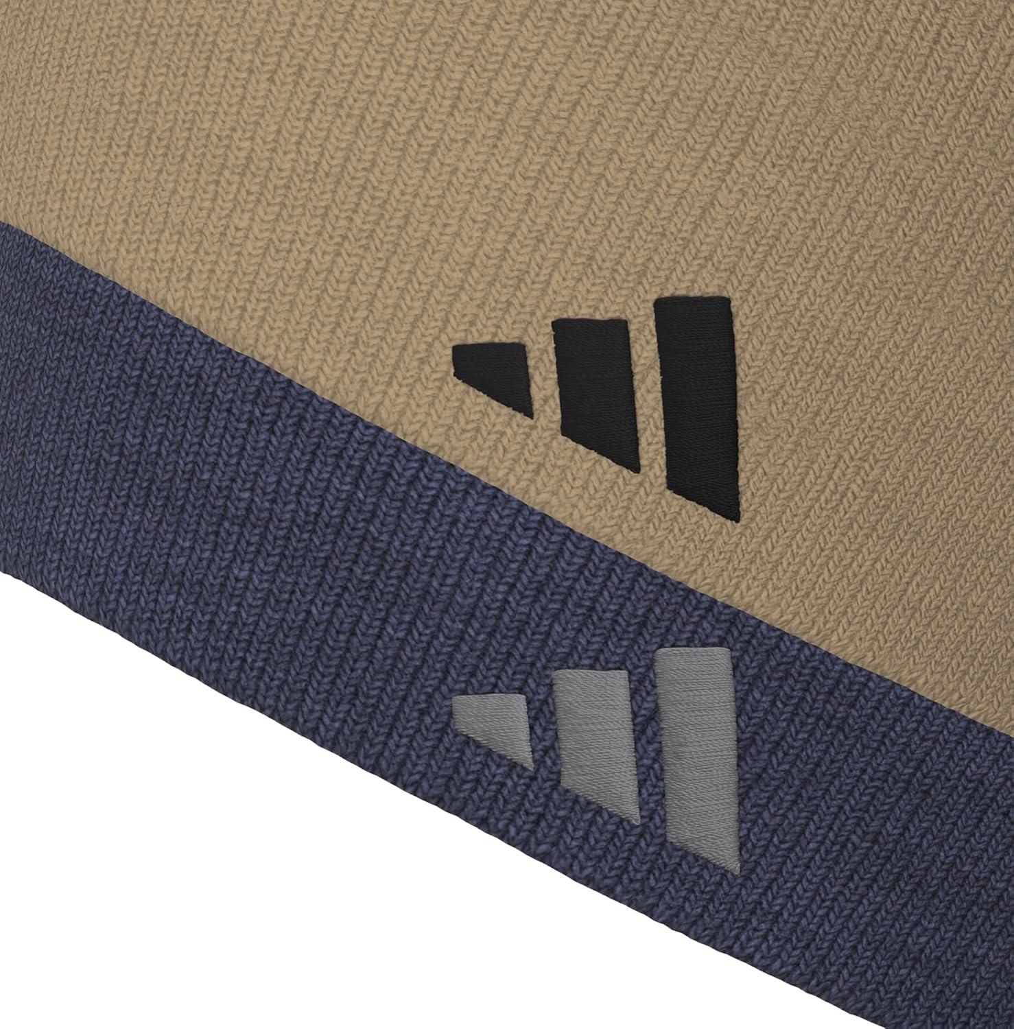 imageAdidas Mens Beanie 2Pack Standard Fit Winter Knit Hat Skull CapDark BlueGrey ThreeWarm Sandstone Beige Black