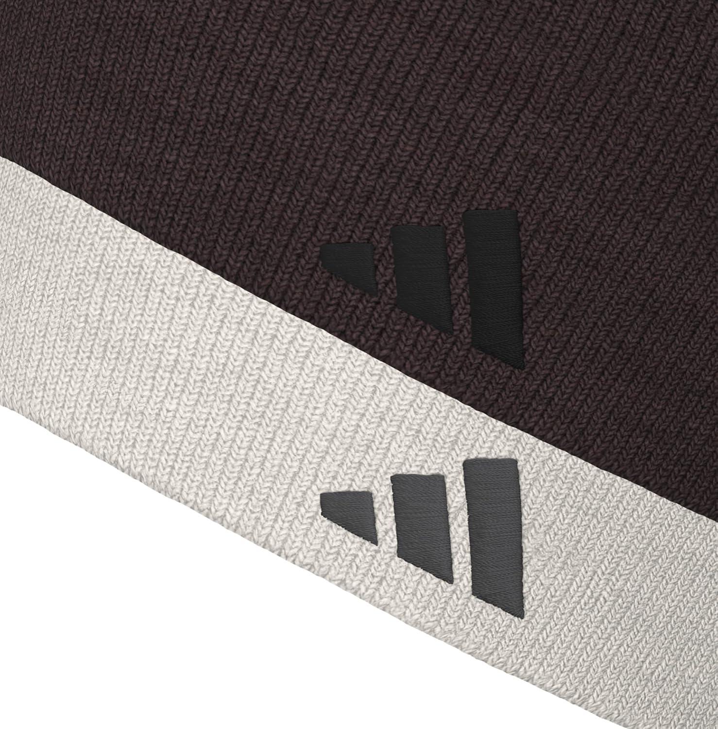 imageAdidas Mens Beanie 2Pack Standard Fit Winter Knit Hat Skull CapWonder Alumina GreyBlackShadow Brown Grey Six