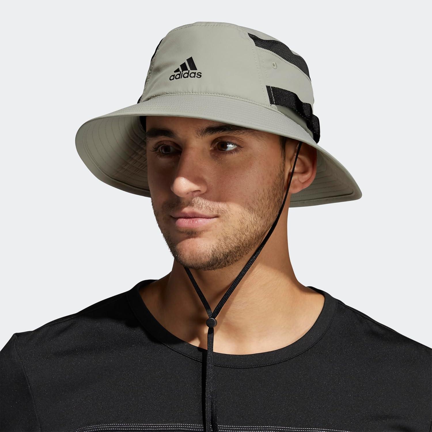 imageAdidas Mens Victory Bucket Hat for Men Athletic Sun Cap for OutdoorsFeather GreyBlack30