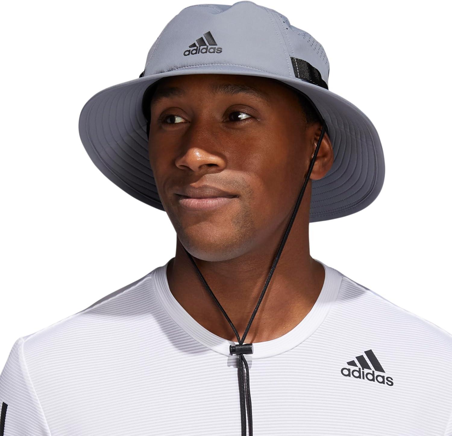 imageAdidas Mens Victory Bucket Hat for Men Athletic Sun Cap for OutdoorsGreyBlack40