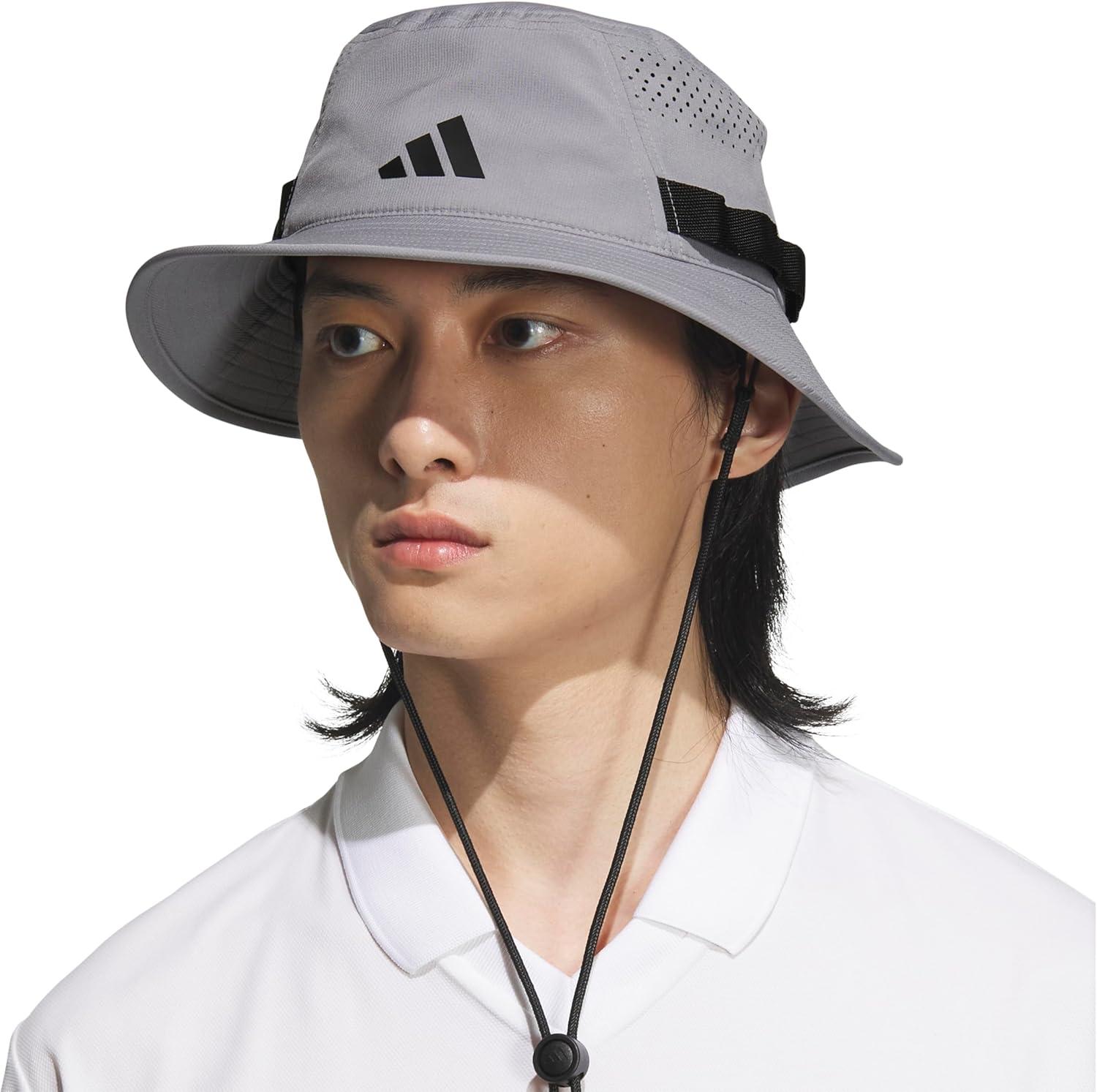 imageAdidas Mens Victory Bucket Hat for Men Athletic Sun Cap for OutdoorsGreyBlack50