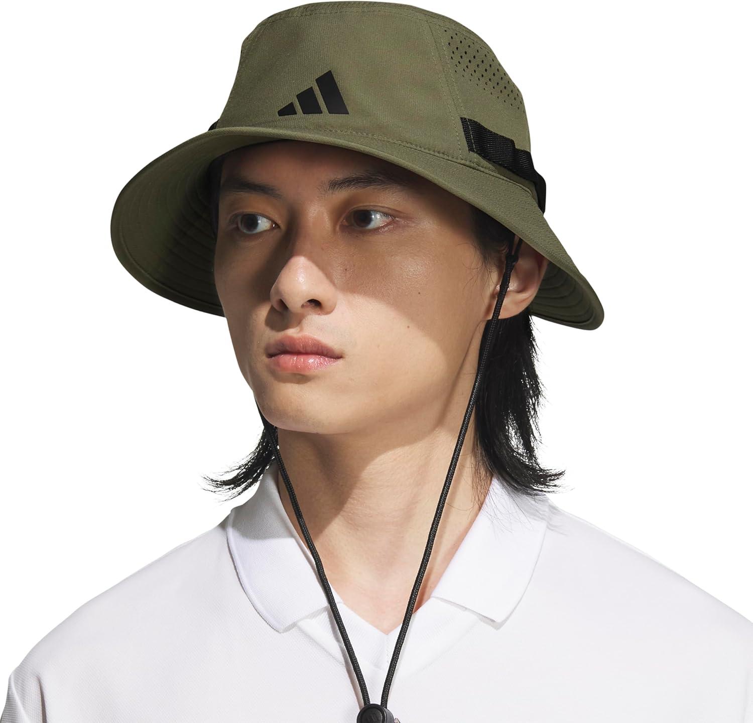imageAdidas Mens Victory Bucket Hat for Men Athletic Sun Cap for OutdoorsOlive Strata GreenBlack50