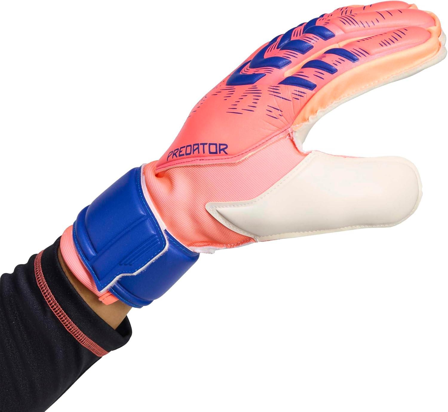 imageAdidas Predator Match Fingersave Goalie Soccer GlovesSignal CoralWhiteLucid Blue